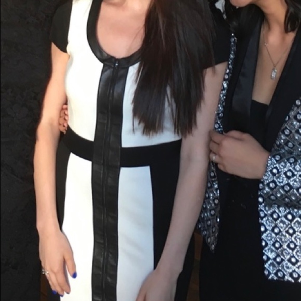Rachel Roy Black & White Color-blocked dress sz 2